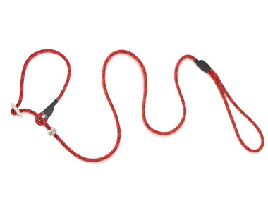 Firedog Moxon leash Profi 6 mm 150 cm red/black with double hornstop
