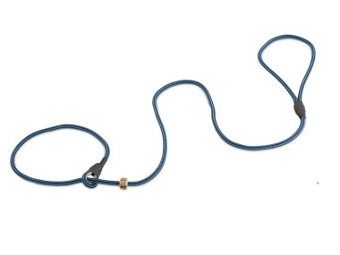 Firedog Moxonleine Profi 6 mm 130 cm hellblau/schwarz gestreift