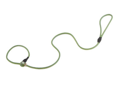 Firedog Moxonleine Profi 6 mm 130 cm neongelb/marineblau gestreift