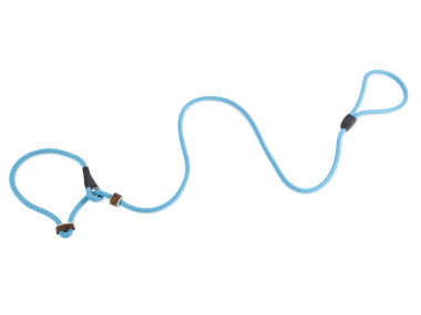 Firedog Moxon leash Profi 8 mm 150 cm aqua blue with double hornstop
