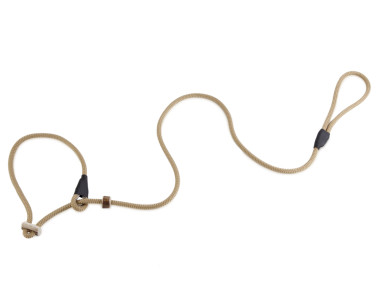 Firedog Moxon leash Profi 8 mm 130 cm beige with double hornstop