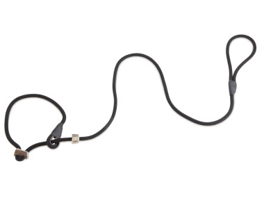 Firedog Moxon leash Profi 8 mm 130 cm black with double hornstop