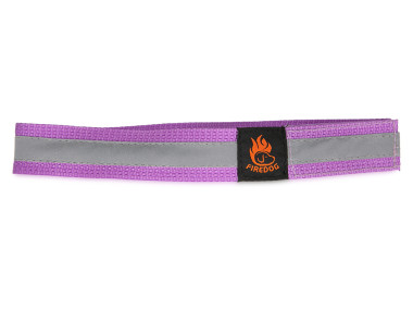 Firedog Reflexný obojok na suchý zips 30 mm 35 cm fialový