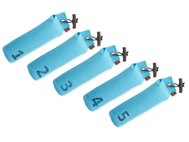 Firedog Set 5x Štandard dummy 500 g baby modrý číslované 1-5