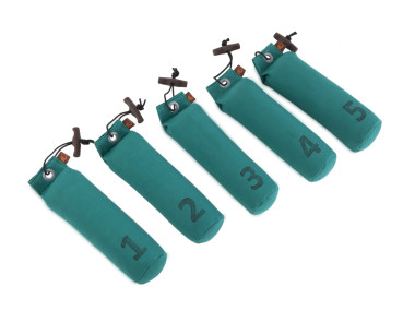 Firedog 5-er Set Standard Dummy 500 g grün nummeriert 1-5