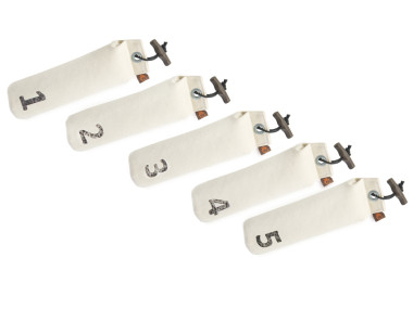 Firedog 5-er Set Standard Dummy 500 g weiß nummeriert 1-5