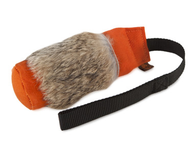 Firedog Speedy Dummy 250 g orange mit Kaninchenfellring