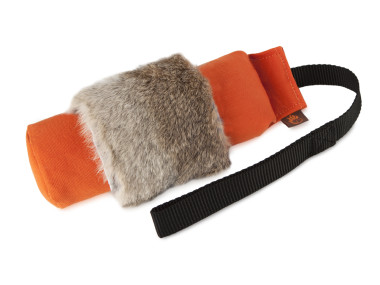Firedog Speedy Dummy 500 g orange mit Kaninchenfellring