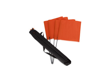 Firedog Feldfahnen-Set Square Flag orange 4 Stk. + Tasche