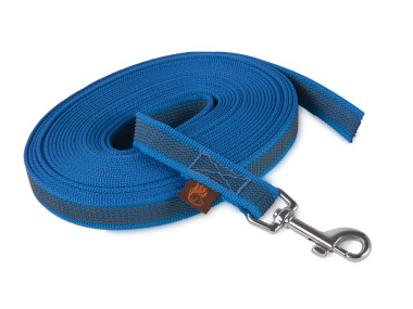 Firedog Tracking Grip leash 20 mm classic snap hook 15 m blue