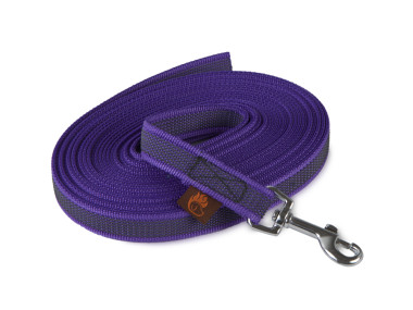 Firedog Gummierte Schleppleine 20 mm klassischer Karabiner 10 m violett