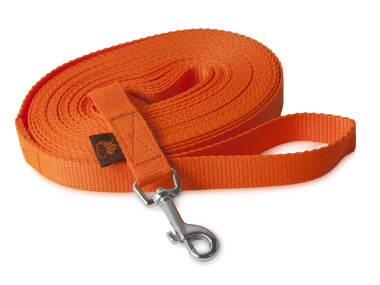 Firedog Tracking leash 20 mm classic snap hook 6 m orange