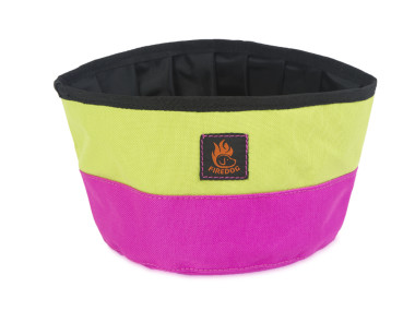 Firedog Travel bowl 2,0 L pink/neon green
