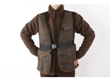Firedog Waxed cotton Dummy vest Hunter XL brown