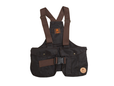 Firedog Waxed cotton Dummyweste Trainer S braun mit Plastik-Klickverschluss