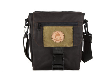 Firedog Waxed cotton Mini Dummytasche DeLuxe  braun/khaki hell
