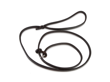 Moxon leather leash with leatherstop 6 mm ca. 120 cm brown