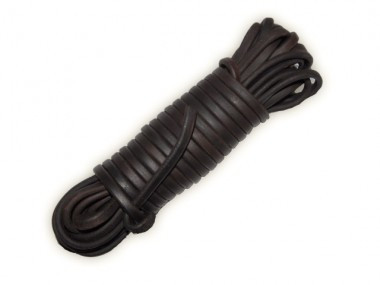 Tracking leather leash rounded leather 6mm brown 6m
