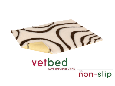 Vetbed® Rutschfest Wave creme/braun 100 x 150 cm