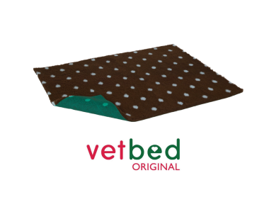 Vetbed® Original brown with blue polka dot 100 x 150 cm